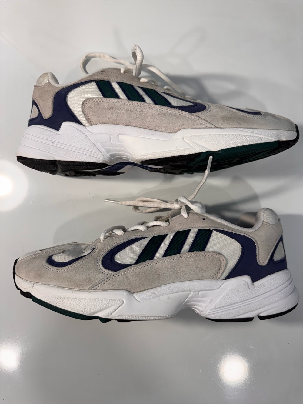 Adidas Yung-1 Collegiate Navy Chalk White Men’s Size 10.5 B37615 Sneakers